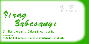 virag babcsanyi business card